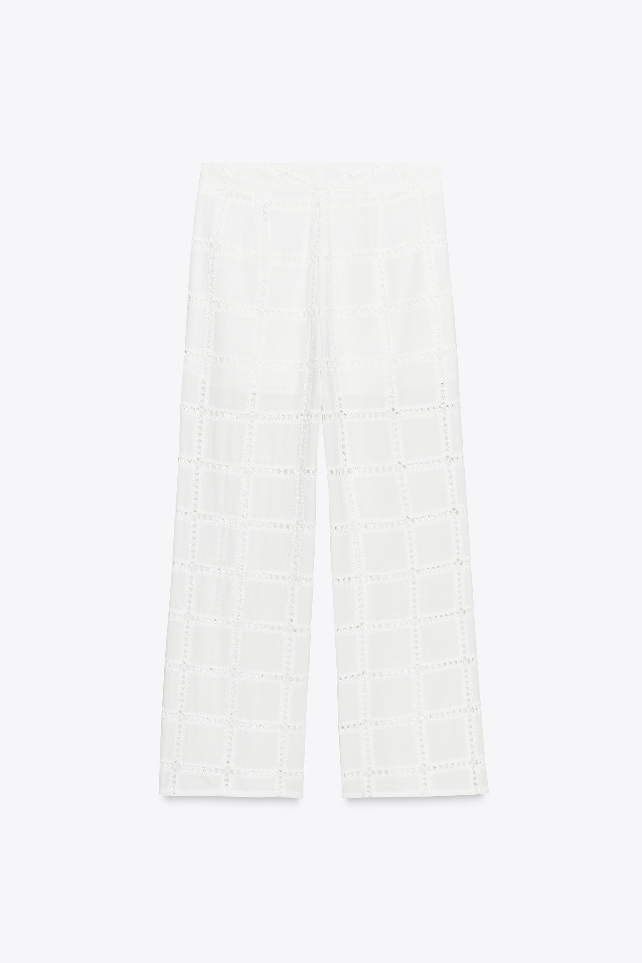PANTALON DROIT BRODERIES PERFORÉES