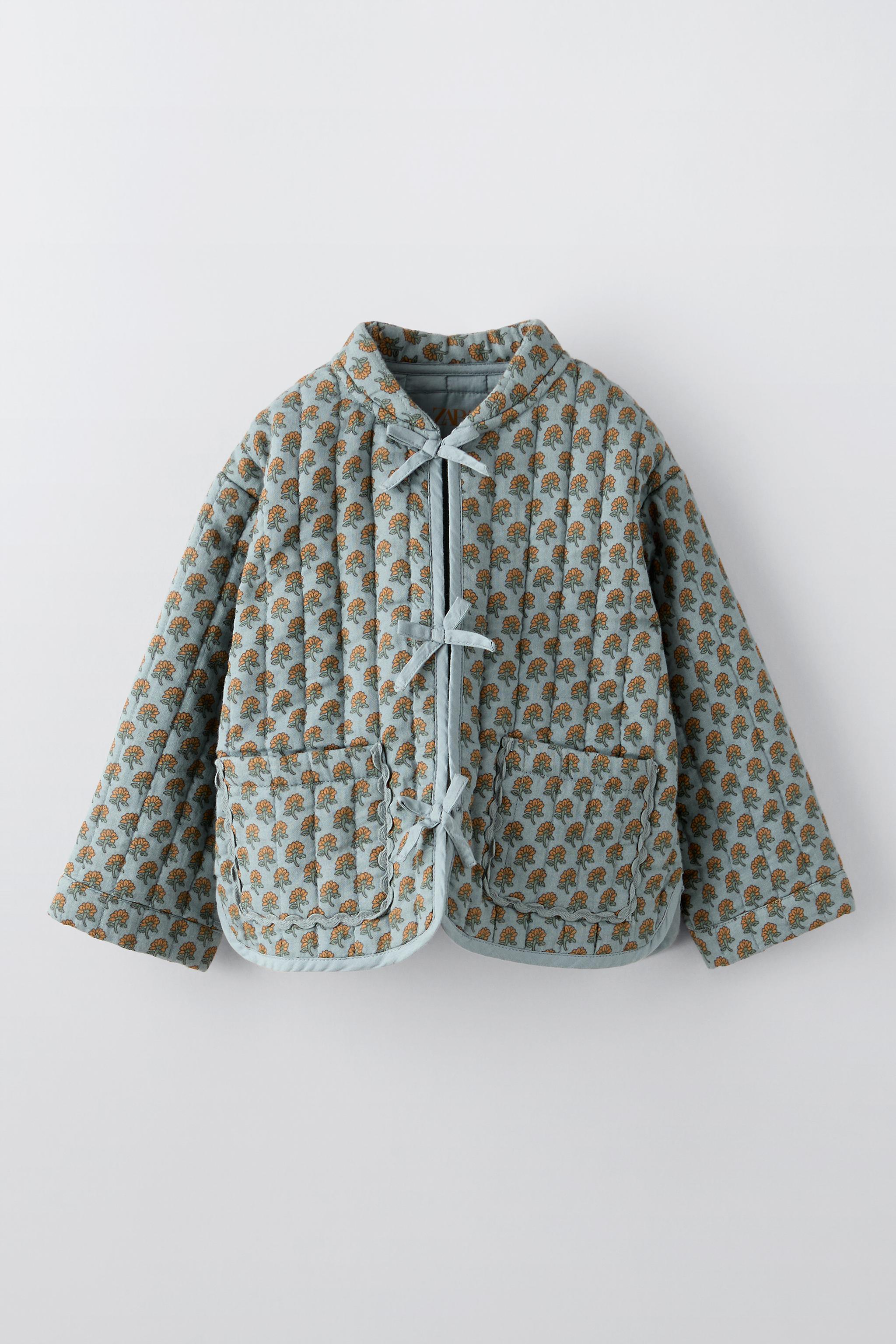 zara light blue puffer jacket