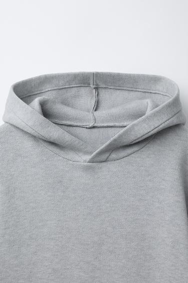 SOFT KNIT HOODIE SWEATER - Pearl grey by Zara - Image 2