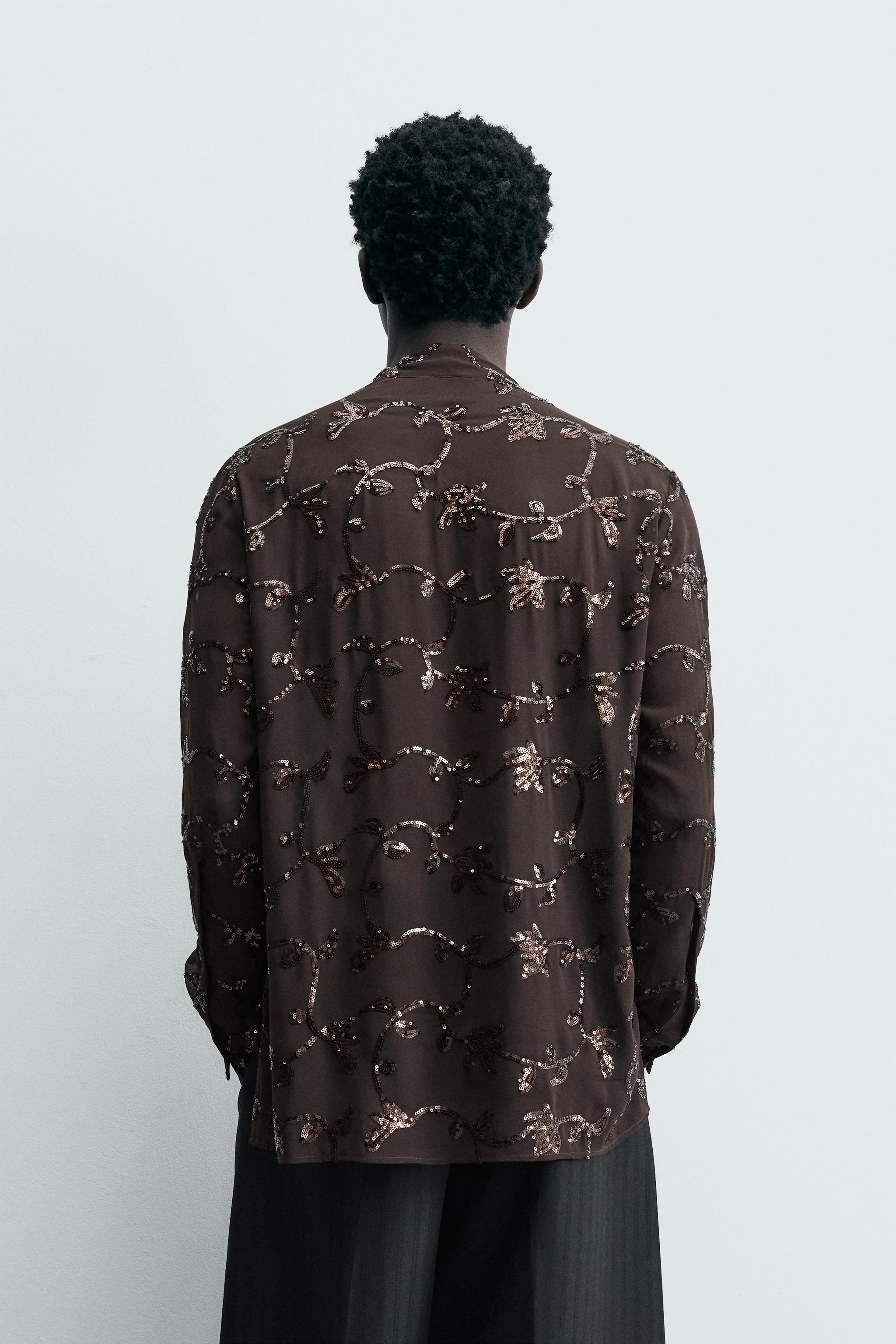 LIMITED EDITION SEQUIN SEMI-SHEER SHIRT