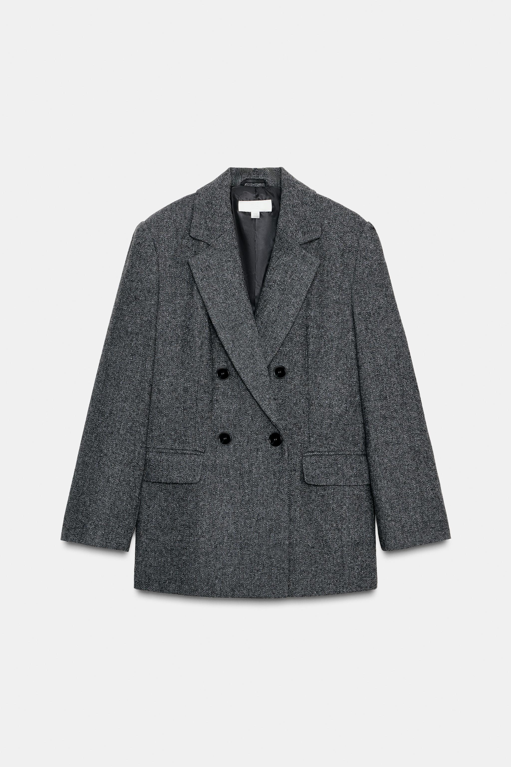 ZARA グレー ダブルブレスト チェスターコート 08372303802-p.jpg?ts=