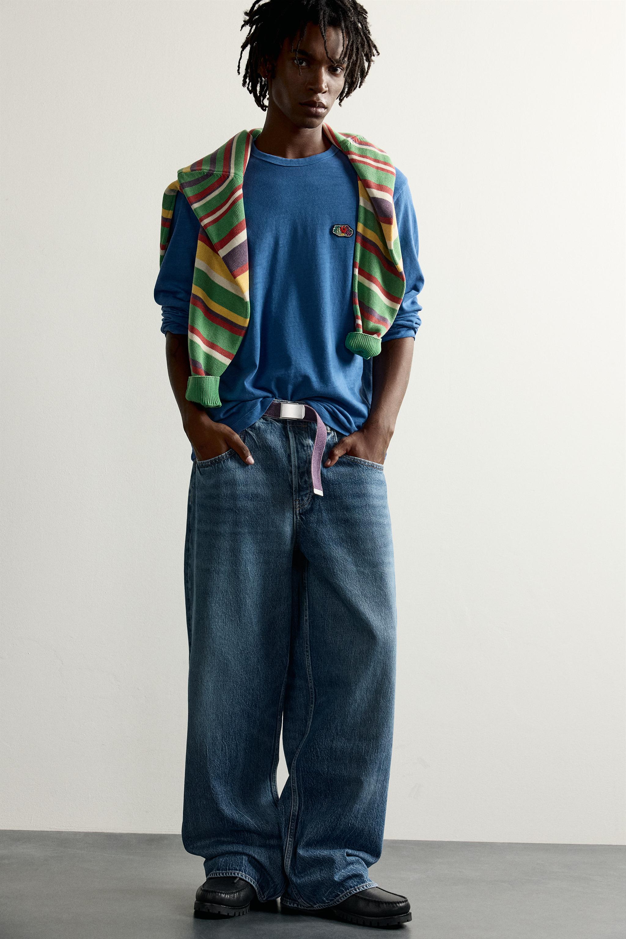 T-SHIRT À MANCHES LONGUES ET PATCH FRUIT OF THE LOOM™