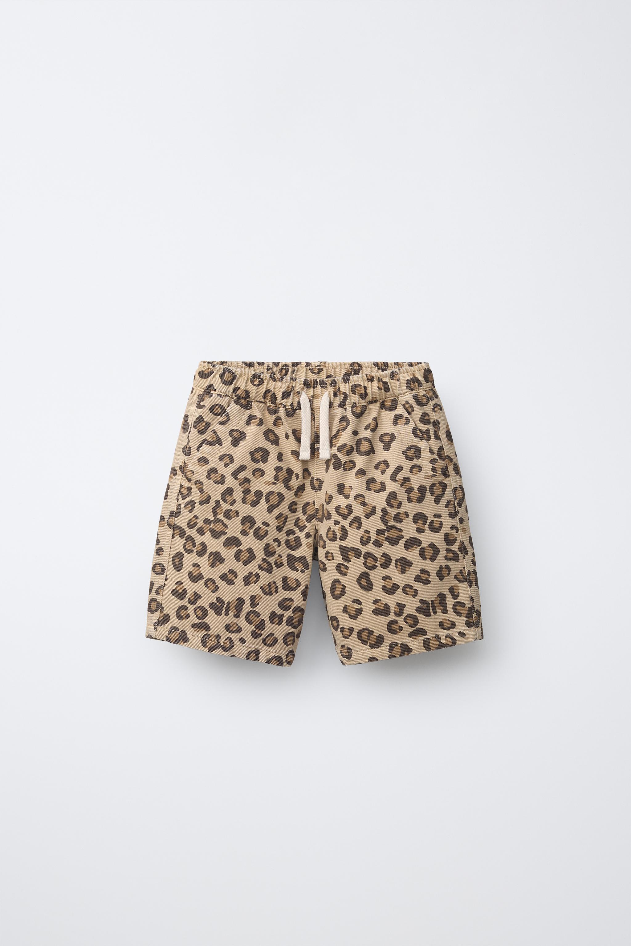 ANIMAL PRINT TWILL SHORTS