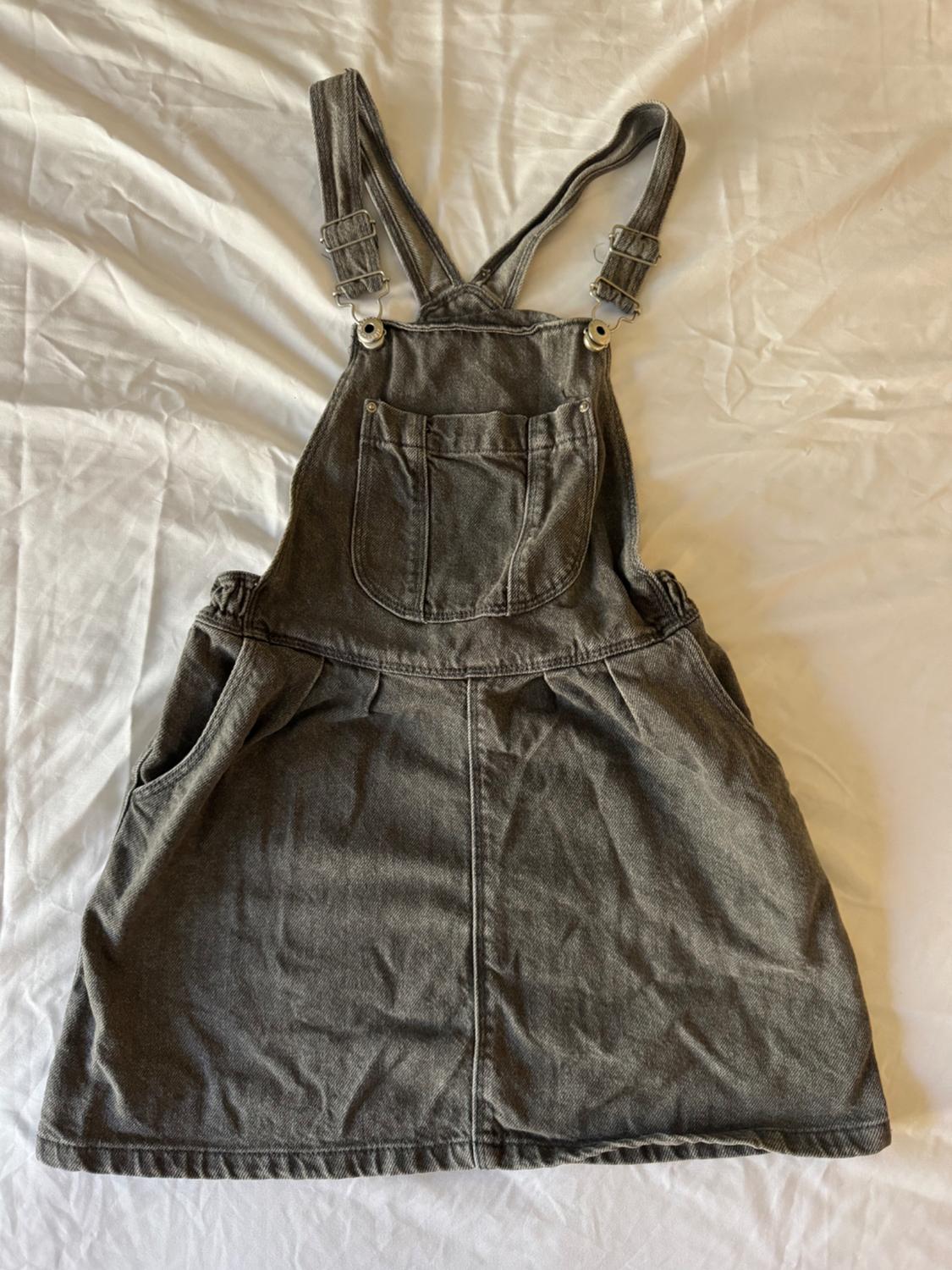 ACID BLACK DENIM PINAFORE DRESS