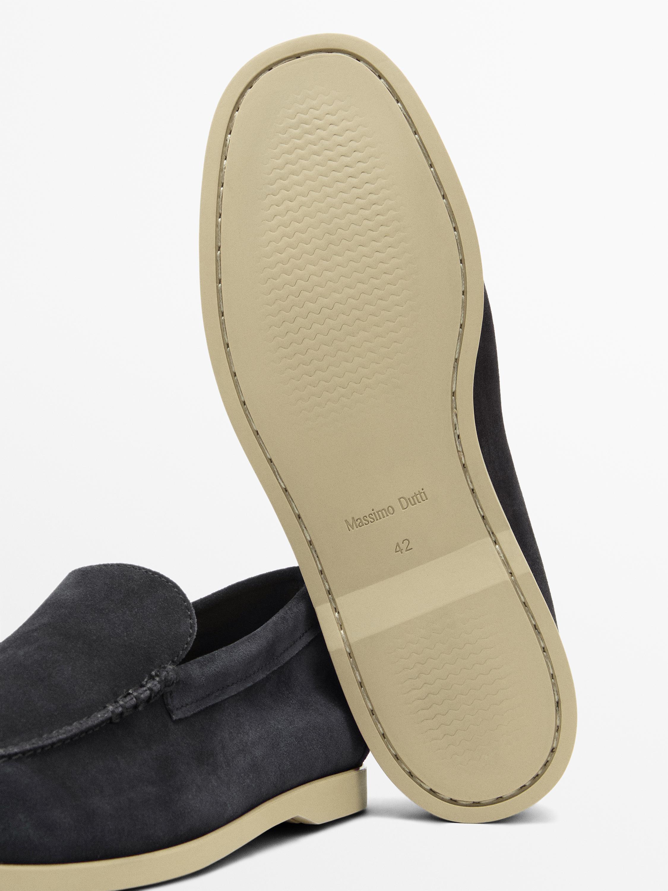 Mocassin en croûte de cuir souple