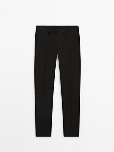 Zara 100% wool suit trousers - Black