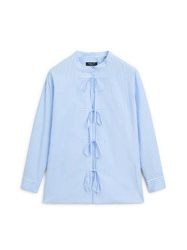 Camisa rayas 100% algodón - Celeste de Zara