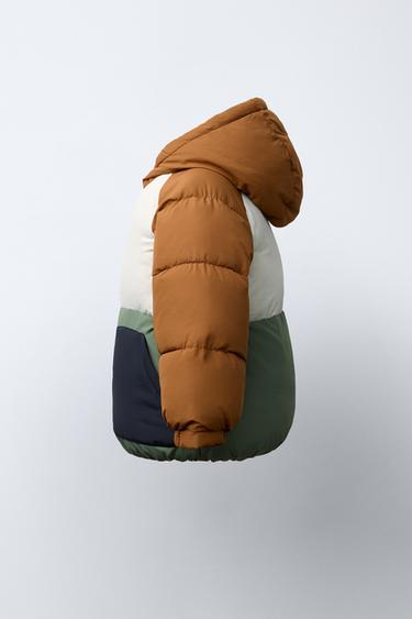 WATER-REPELLENT COLOUR BLOCK PADDED JACKET - Multicoloured by Zara - Image 2