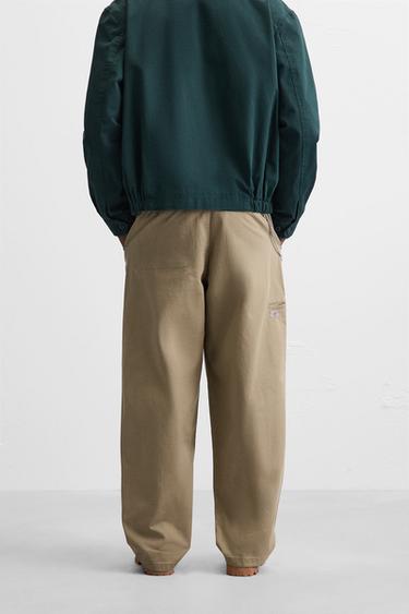 RELAXED FIT PLEATED TROUSERS - camel by Zara - Image 2