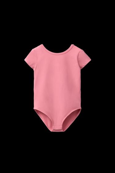 EINFARBIGER BODY MIT KURZEN ÄRMELN - Koralle von Zara - Bild 0