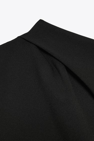 ASYMMETRIC CREPE TOP - Black by Zara - Image 7