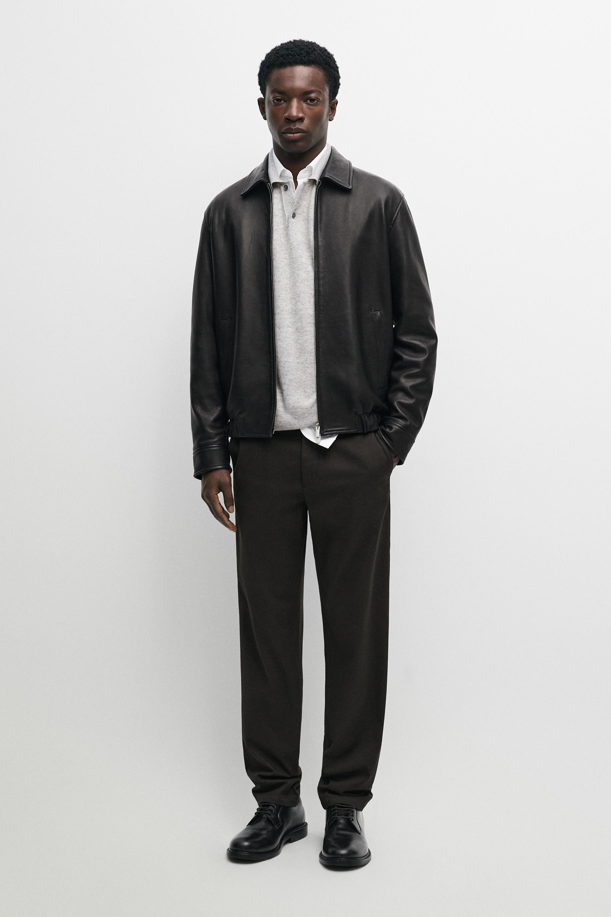 Pantalon slim en coton mélangé