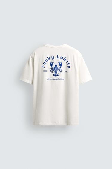 T-SHIRT IMPRIMÉ LANGOUSTE - Blanc cassé de Zara - Image 7