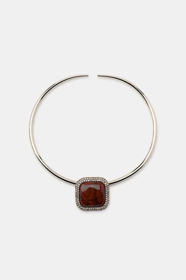Zara METAL CHOKER NECKLACE - Golden