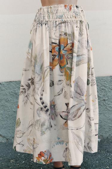 JUPE MIDI IMPRIMÉE ZW COLLECTION -  de Zara - Image 3