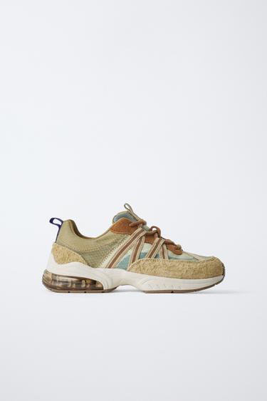 HIGH-TOP SNEAKERS MET LUCHTKAMER - Bruin van Zara - Afbeelding 0