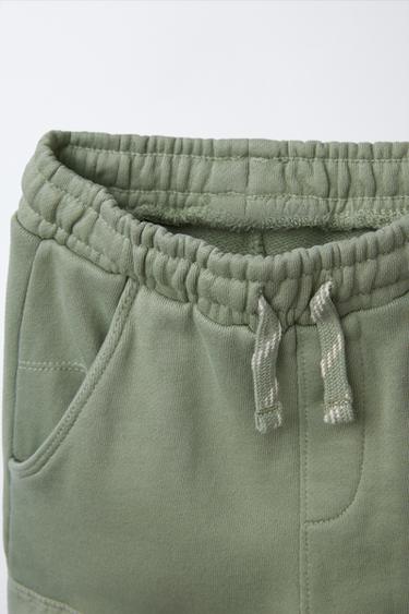 PANTALON DE JOGGING STYLE MILITAIRE - Vert clair de Zara - Image 4