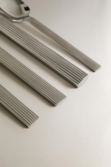 COUVERTS MANCHE STRIÉ - Acier de Zara - Image 2