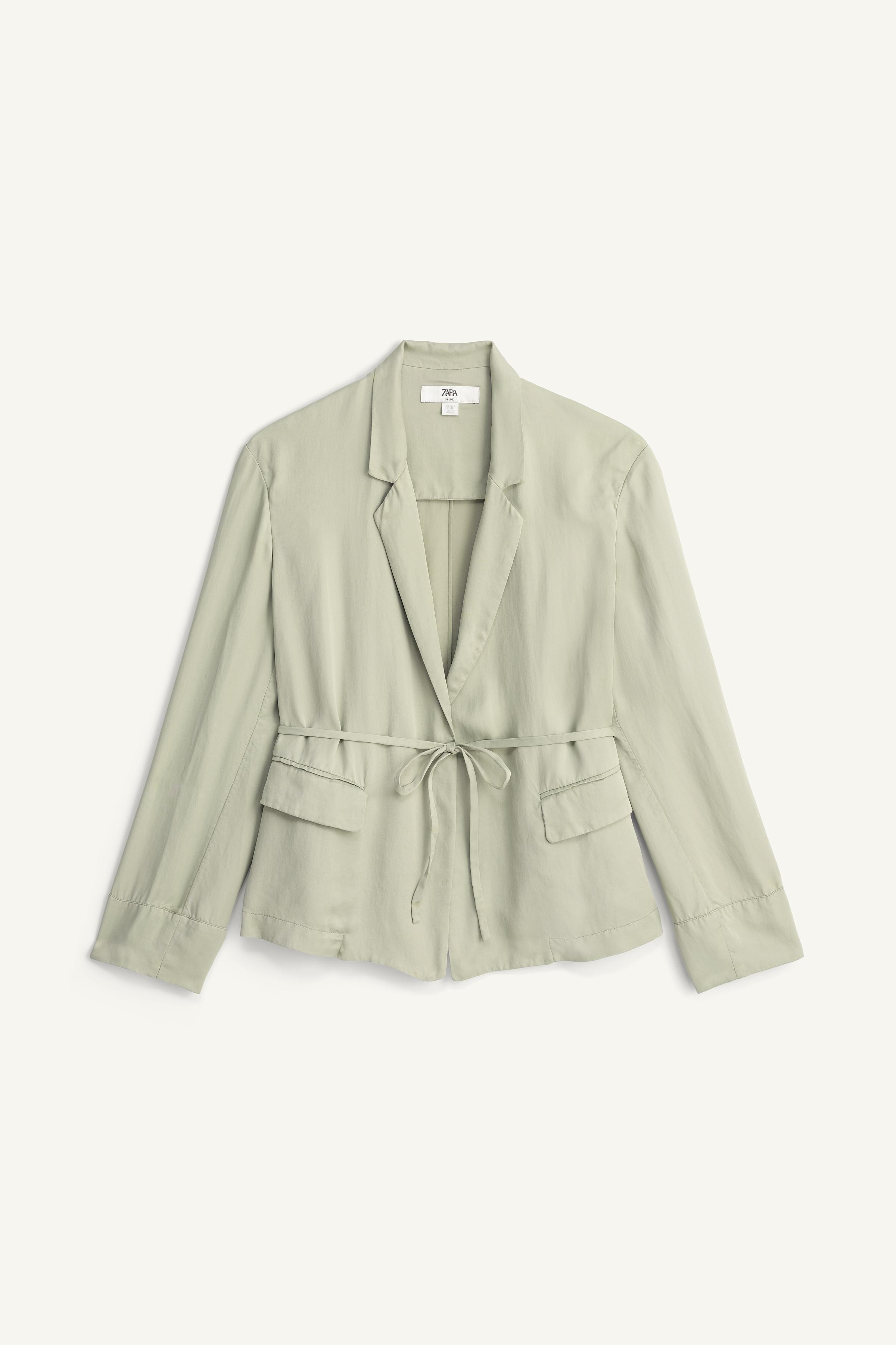 新品 ZARA LIMITED EDITION 流れるようなブレザー 緑色 M 02315722982-e1.jpg?ts=