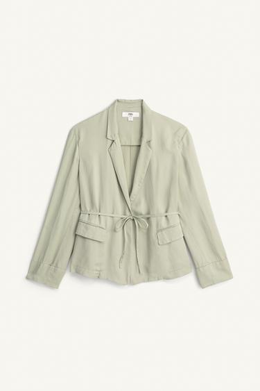 VESTE FLUIDE À POCHES ÉDITION LIMITÉE - Vert d'eau de Zara - Image 5