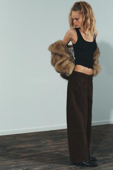 JEAN TRF BAGGY BARREL TAILLE BASSE - Marron de Zara - Image 3