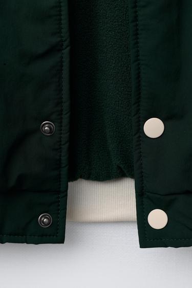 BOMBER JACKET WITH REMOVABLE HOOD AND FLEECE LINING NYLON CAPIBARA CAPYFUN © - Green by Zara - Image 9