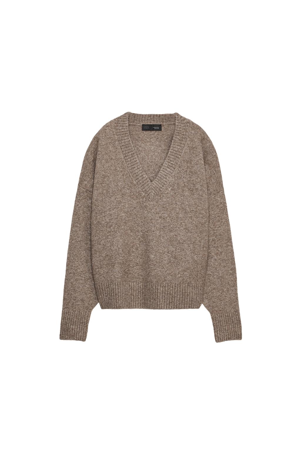 SOFT KNIT V-NECK SWEATER - image 3