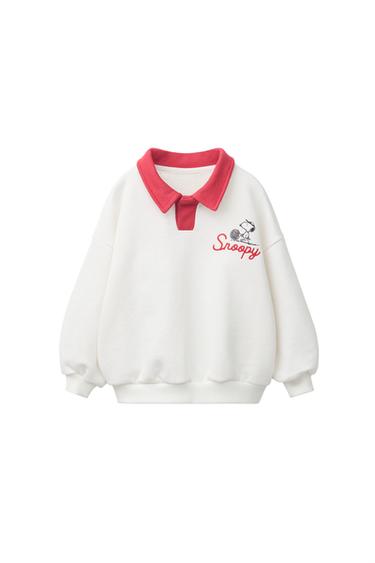 SUDADERA POLO BORDADO SNOOPY PEANUTS™ - Crudo de Zara