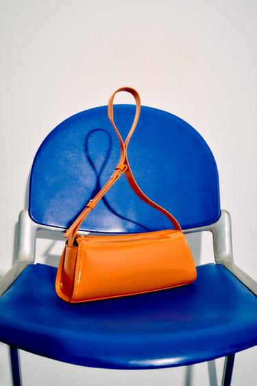 SAC PORTÉ ÉPAULE VERNIE - Orange de Zara
