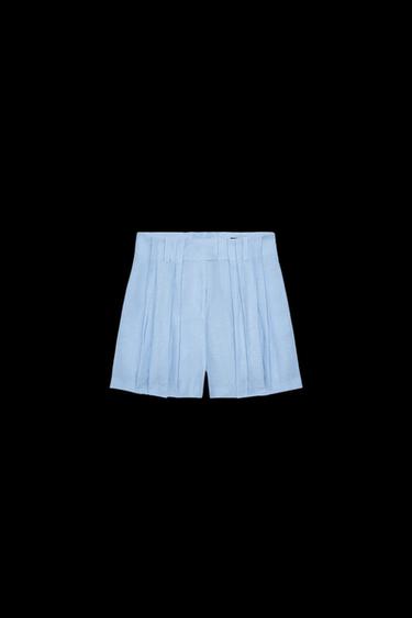SHORTS AUS 100 % LEINEN ZW COLLECTION - Hellblau von Zara - Bild 0