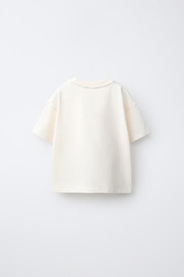TEXT PRINT T-SHIRT — Ecru 2