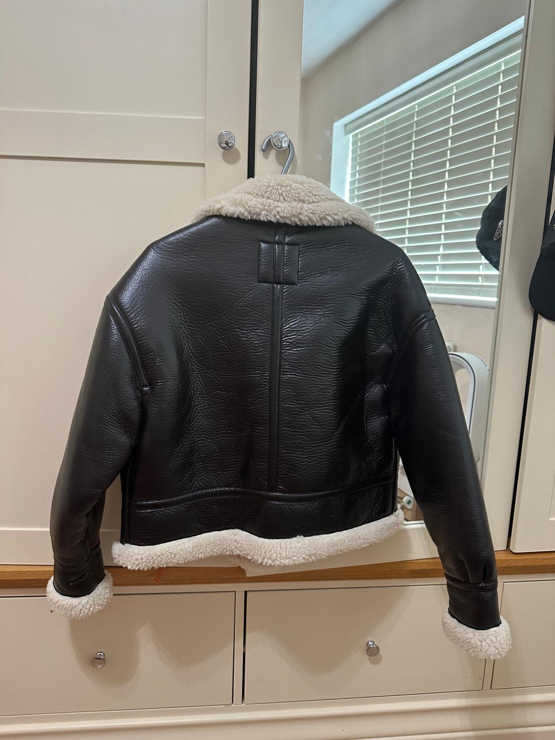 FAUX LEATHER JACKET WITH FAUX SHEARLING - Image 2