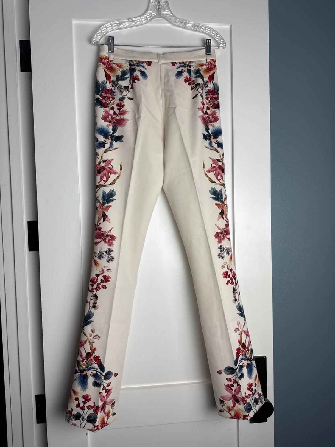 CREAM FLOWER PRINT PANTS - Image 2