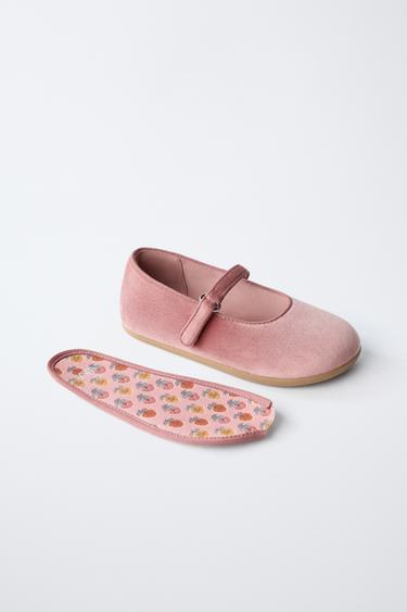 BALLERINES BAREFOOT EFFET VELOURS - Rose de Zara - Image 3
