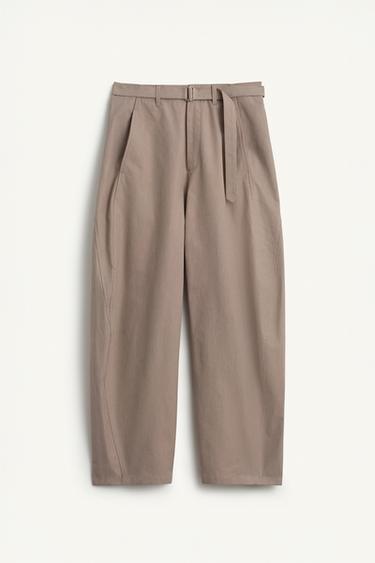 بنطلون بالون - بني فاتح الخاص بـ Zara