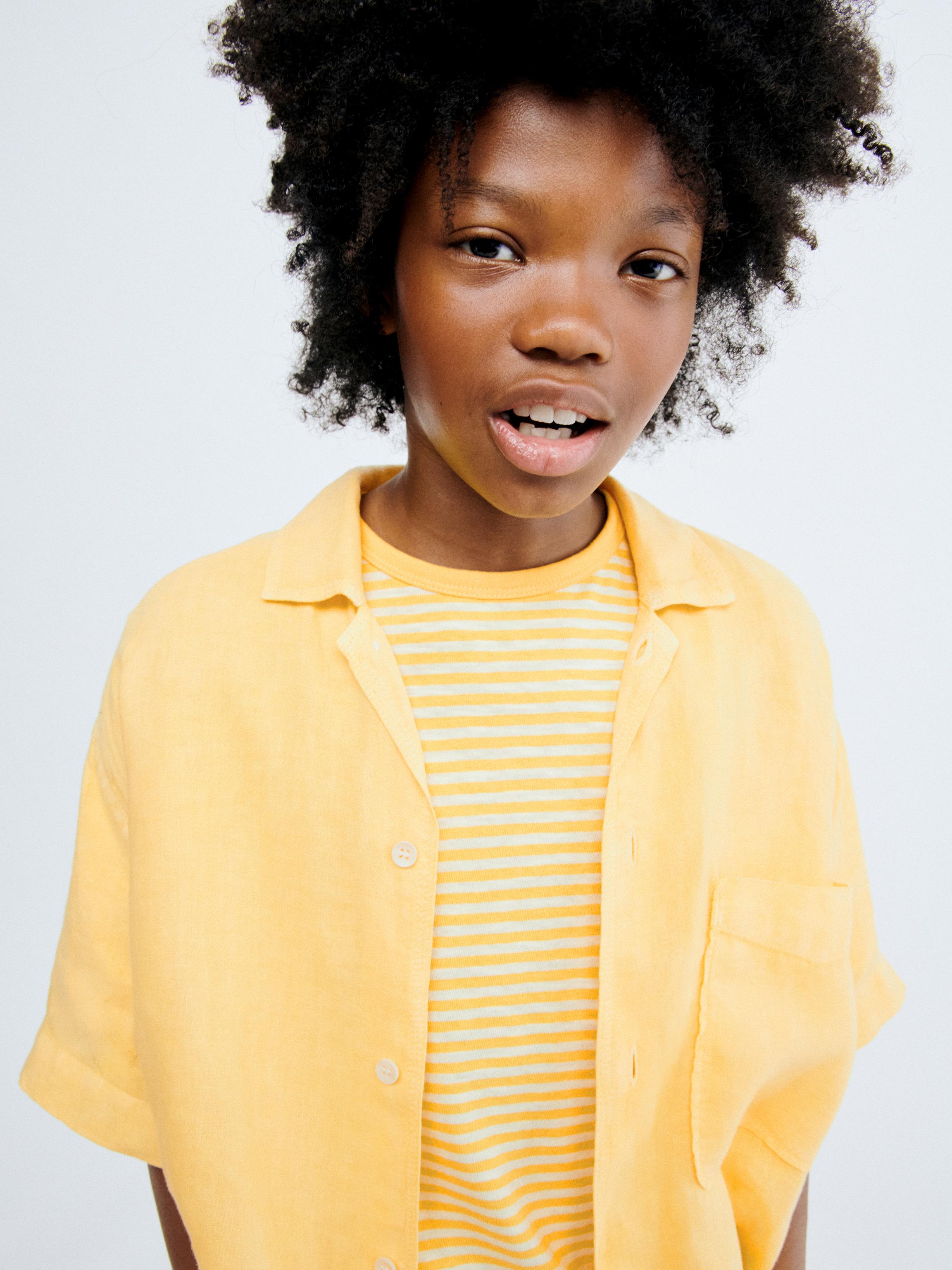 STORIESZ - 100% LINEN SHIRT — Yellow