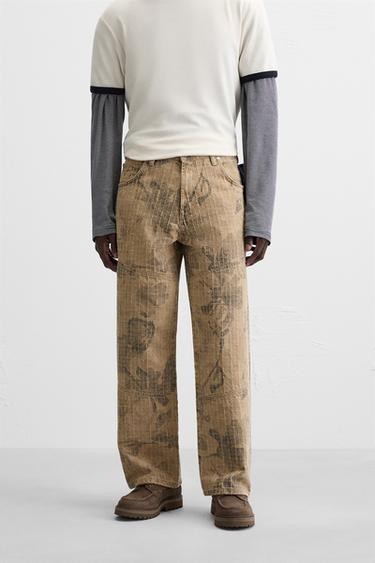 JEANS CARPINTERO BAGGY FIT - Tostado de Zara