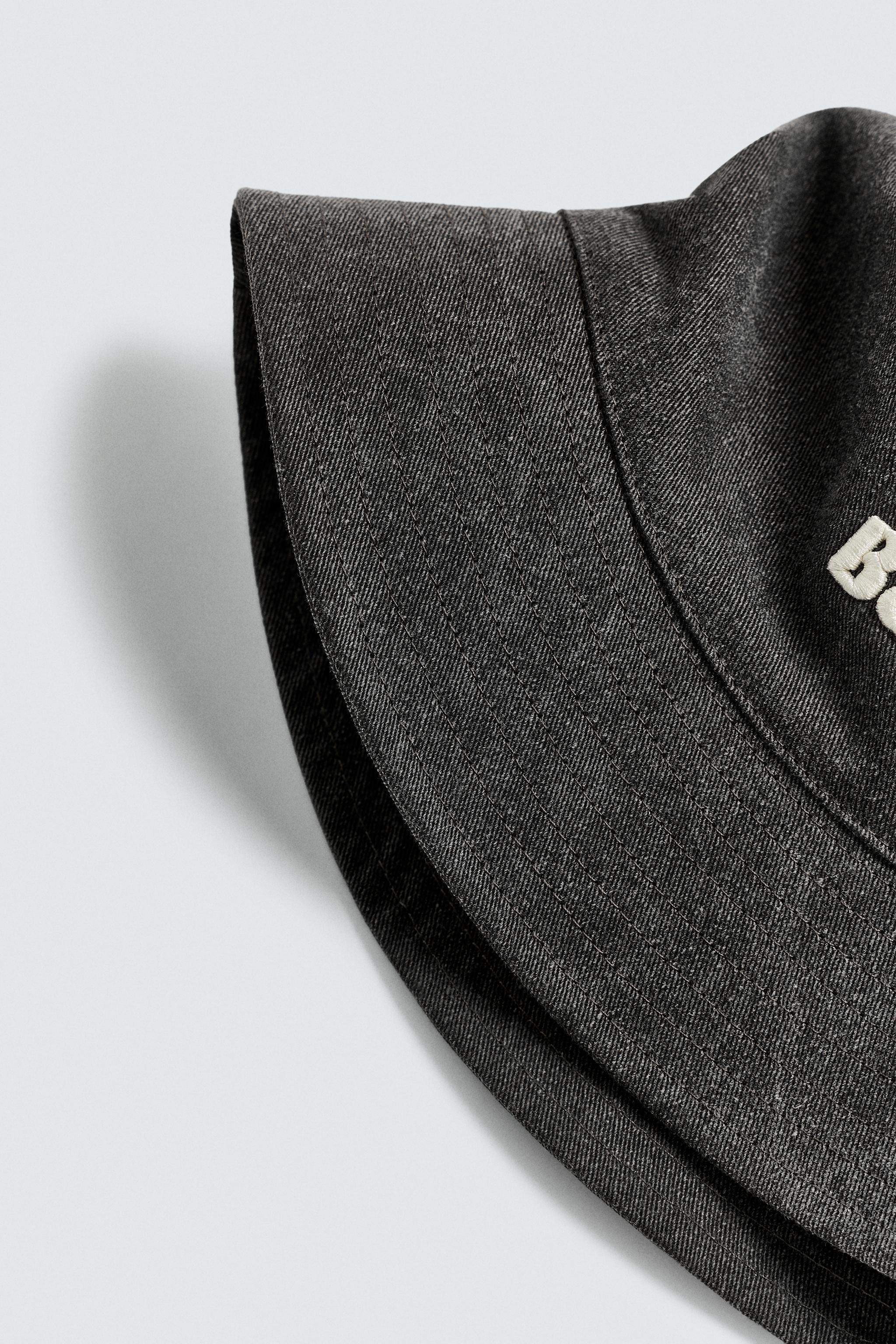 すぐ届く☆ZARA コントラスト バケットハット 要在庫確認 ZARA バケットハット キルティング S ウォーターレペレント 新品