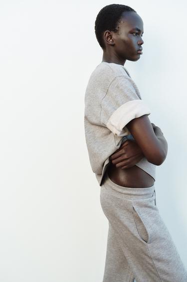 FADED-EFFECT OVERSIZE SWEATSHIRT - Grey marl by Zara - Image 2
