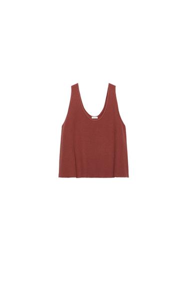 STRUCTURED STRAPPY TOP - Brick by Zara