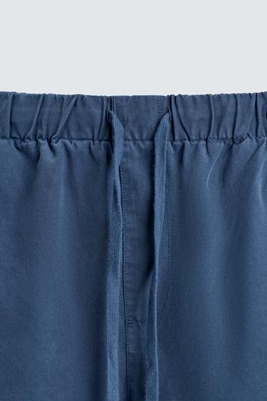 BERMUDA COUPE DÉCONTRACTÉE LYOCELL - COTON - Bleu de Zara - Image 8