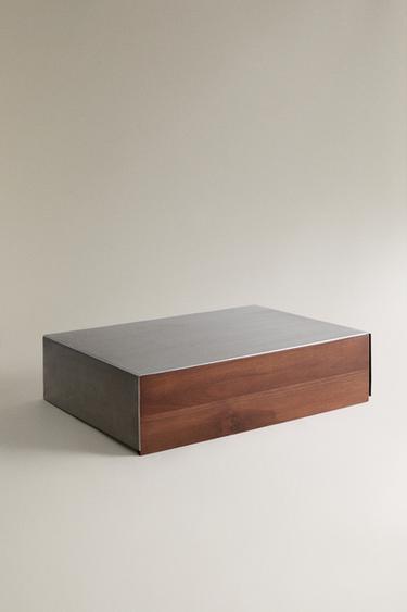 STEEL AND WOOD COFFEE TABLE - Silver by Zara - Image 0