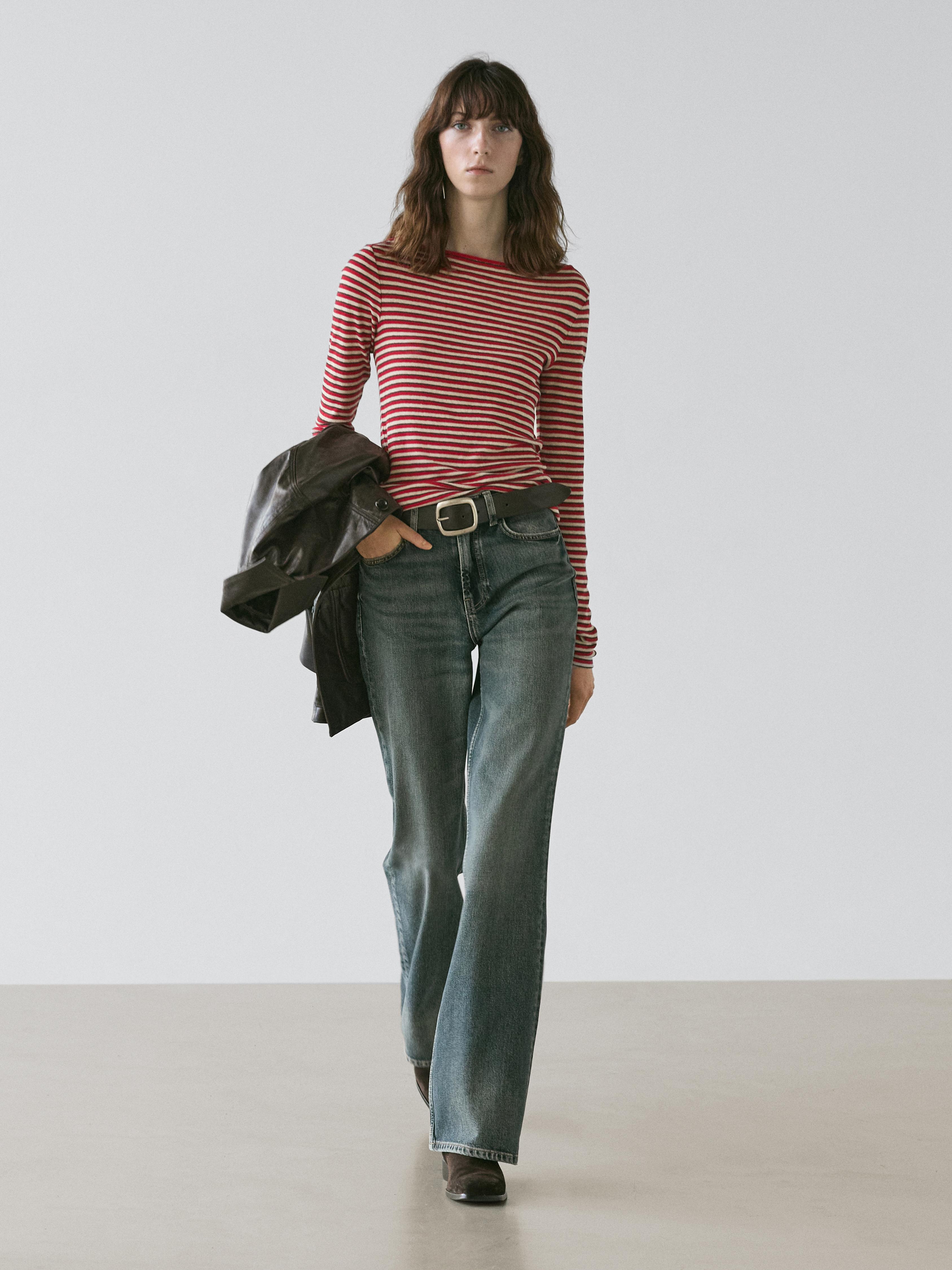 Striped long sleeve T-shirt