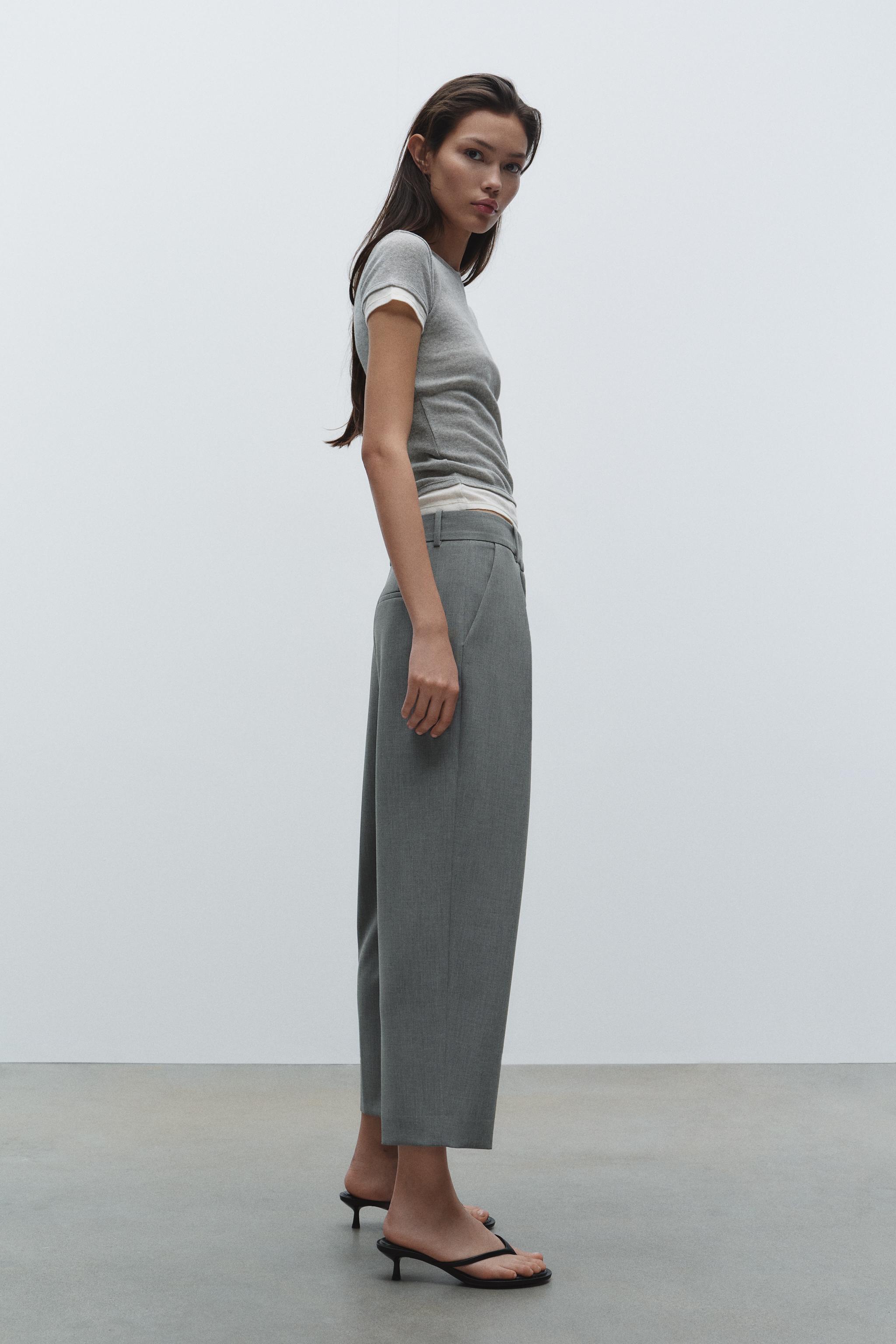 プリーツ チノパンツ - グレー | ZARA Japan / 日本