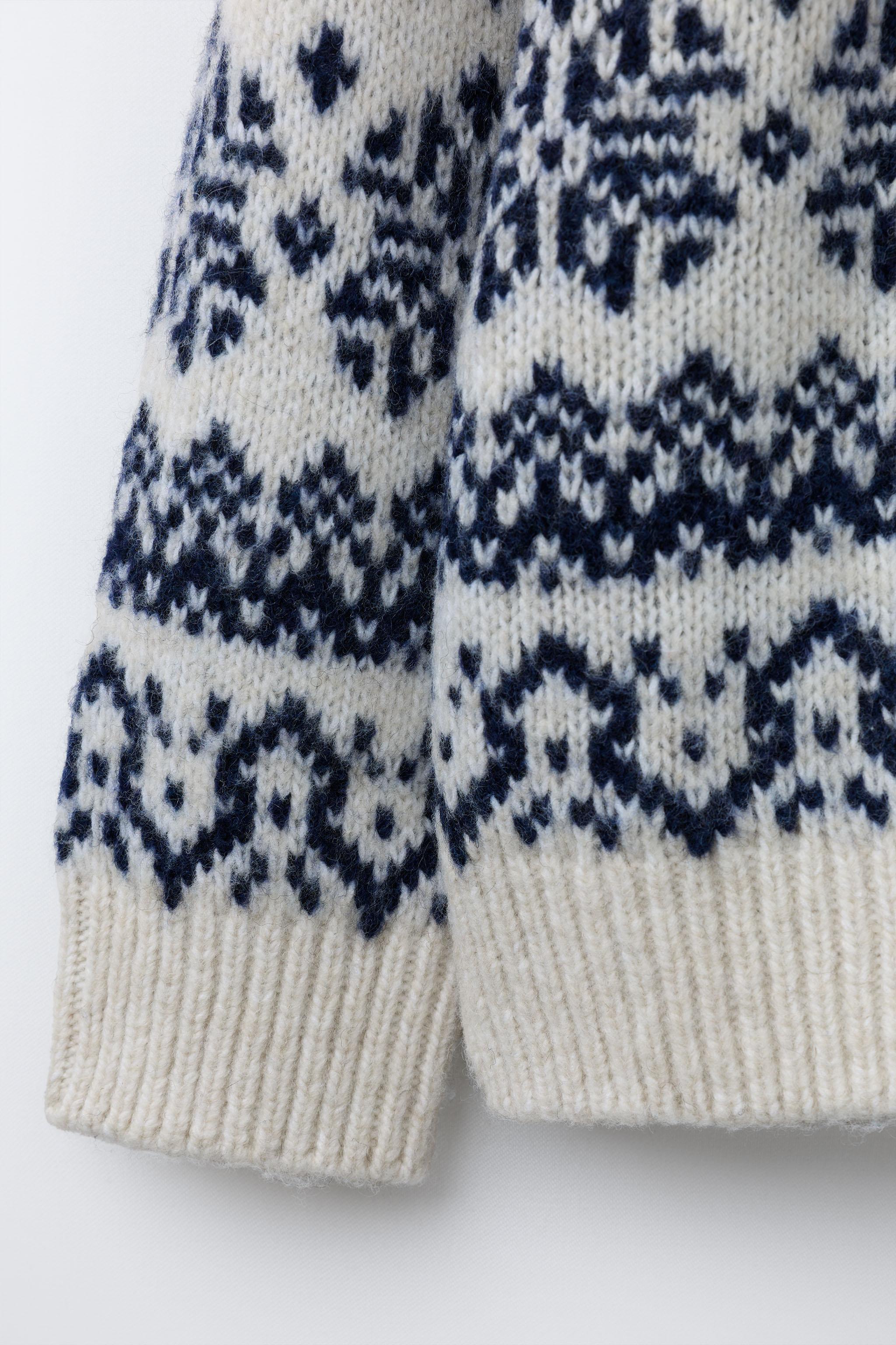 PRINTED WOOL BLEND JUMPER