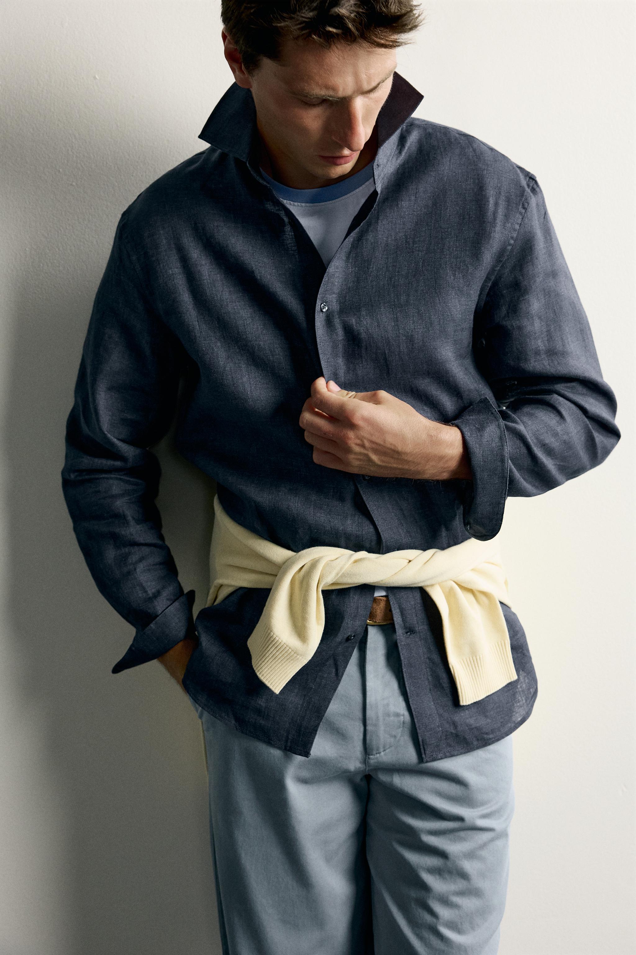 100% LINEN REGULAR FIT SHIRT