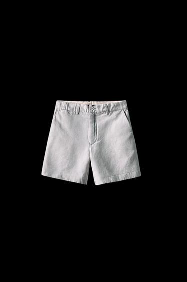 6-10 AÑOS/ BERMUDA CON LINO LIMITED EDITION - Gris claro de Zara - Imagen 0