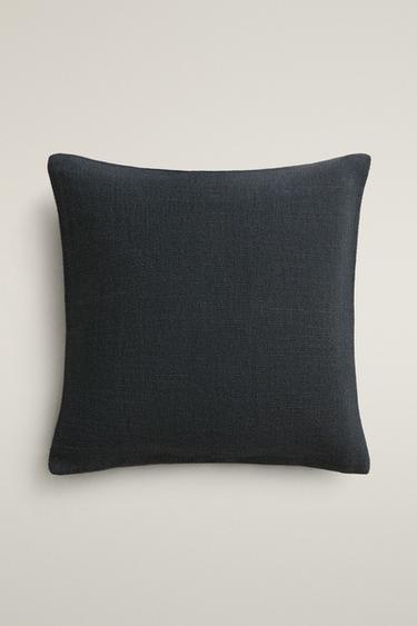 JUTE AND COTTON CUSHION COVER - Blue by Zara - Image 0