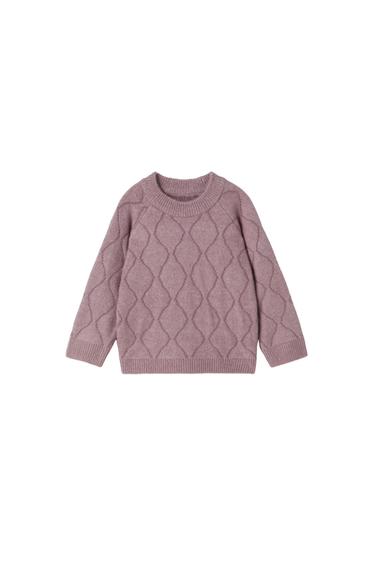 QUILTED KNIT SWEATER