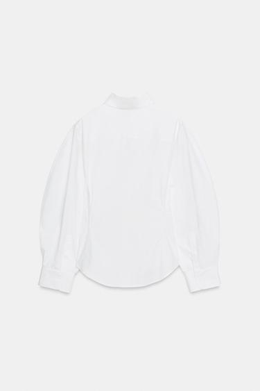 CHEMISE EN POPELINE ZW COLLECTION - Blanc de Zara - Image 6